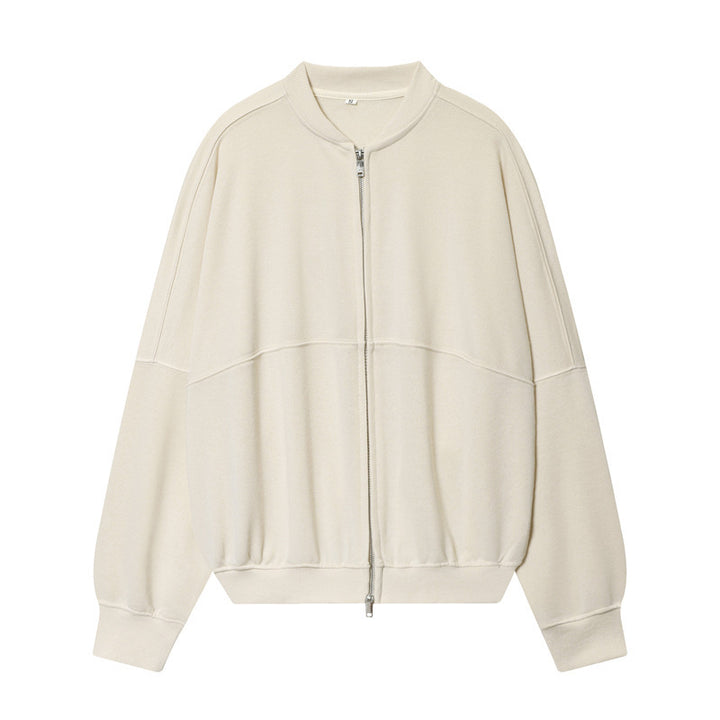 Damen Oversize-Sweatjacke mit Zwei-Wege-Reißverschluss und geripptem Bund Echo Archiv