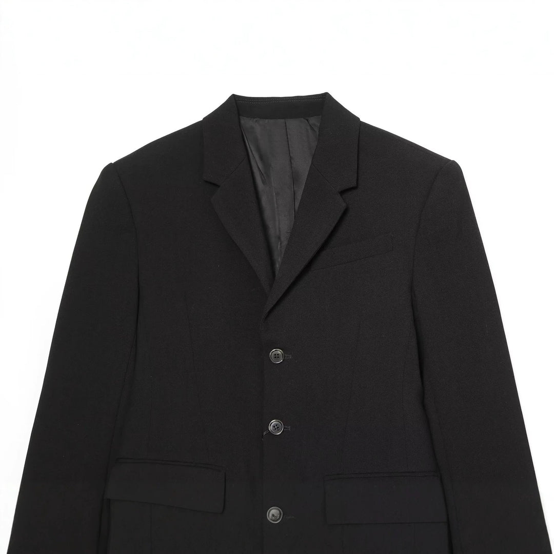 Damen Langer Blazer mit Reverskragen, tailliertem Schnitt und drei Knöpfen Echo Archiv