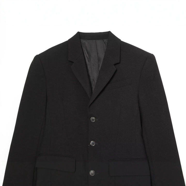 Damen Langer Blazer mit Reverskragen, tailliertem Schnitt und drei Knöpfen Echo Archiv
