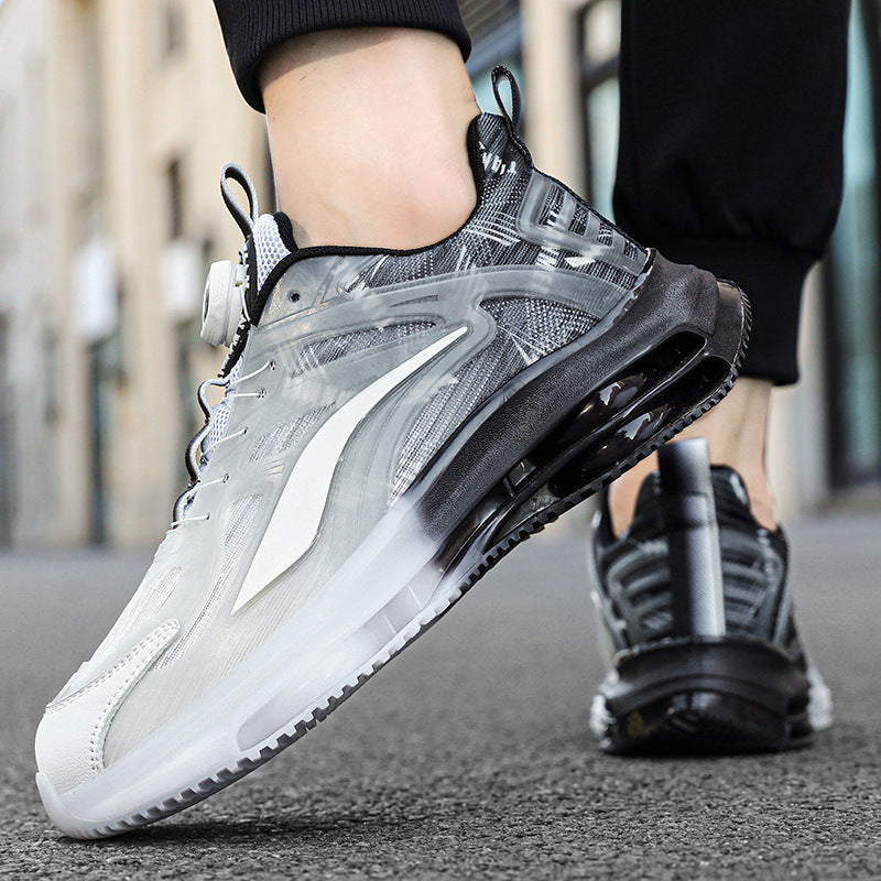 Herren Urbaner Komfort-Sneaker mit sichtbarer Luftkammer, transparentem TPU-Overlay und adaptivem Drehverschluss Echoarchiv