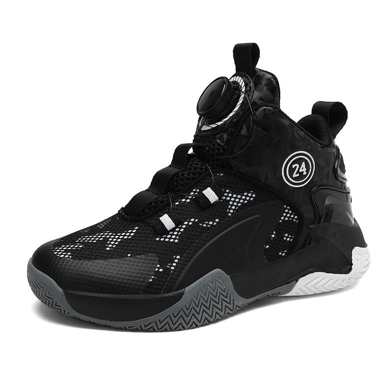 Unisex atmungsaktive Basket-Performance-Sneaker mit Drehverschluss, verstärkter Ferse und griffiger Profillaufsohle – Norré