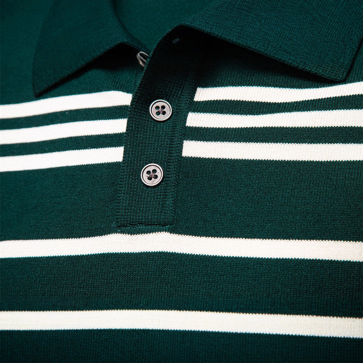 Herren Polo-Pullover mit modischem Streifenmuster und leichter Struktur Echoarchiv