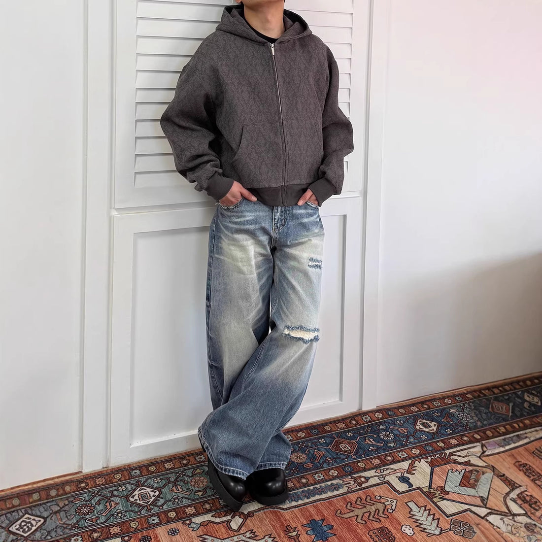 Damen Weitgeschnittene Denim Jeans Echoarchiv
