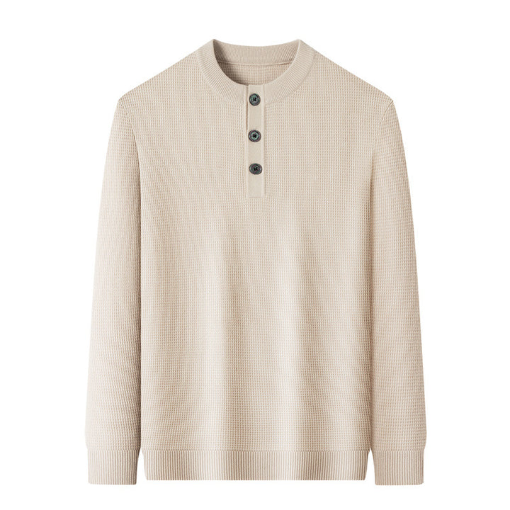 Herren warmer Strickpullover mit Knopfleiste Echoarchiv