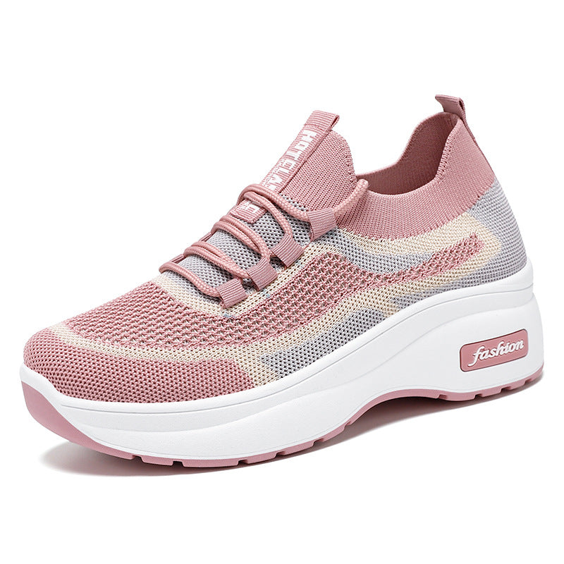 Damen nan atmungsaktive Strick-Sneaker mit Plateau-Sohle und elastischer Sockenkonstruktion Echo Archiv