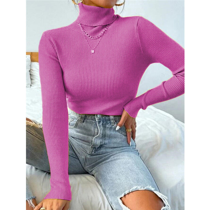 Damen Eleganter Rollkragenpullover mit feiner Rippstruktur Echoarchiv