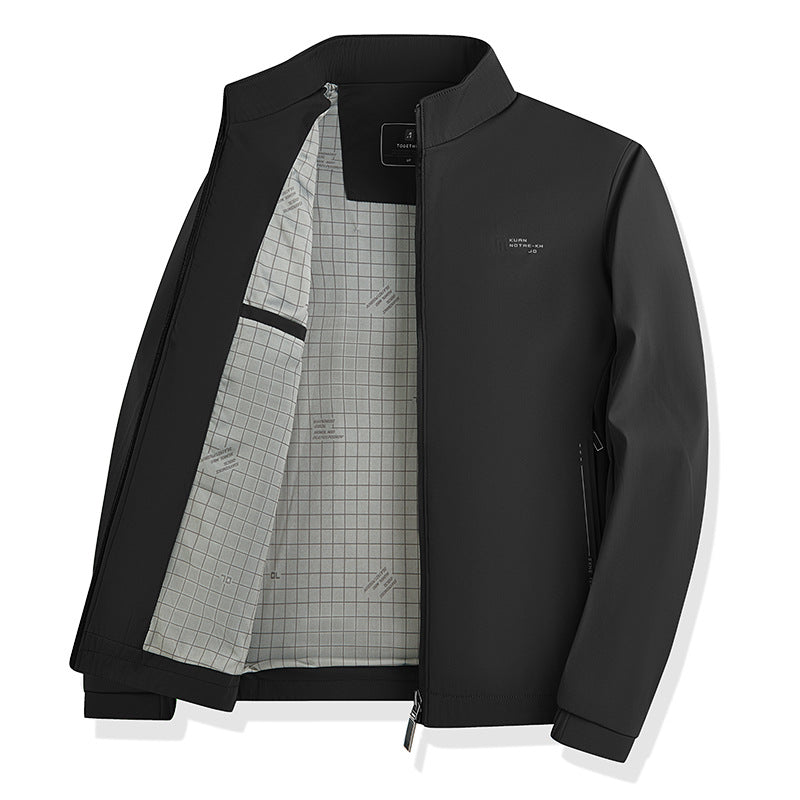 Herren Urbaner Stehkragen-Blouson mit minimalistischer Softshell-Optik Echoarchiv