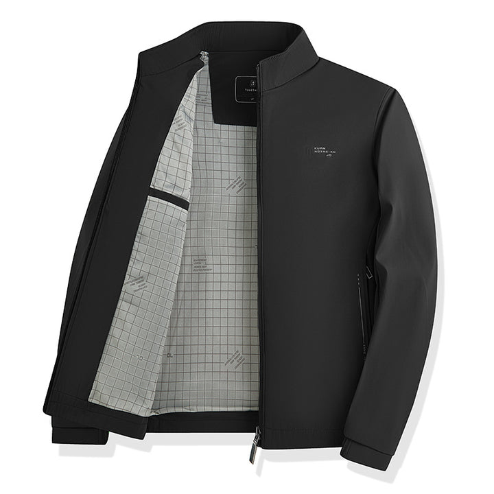 Herren Urbaner Stehkragen-Blouson mit minimalistischer Softshell-Optik Echoarchiv