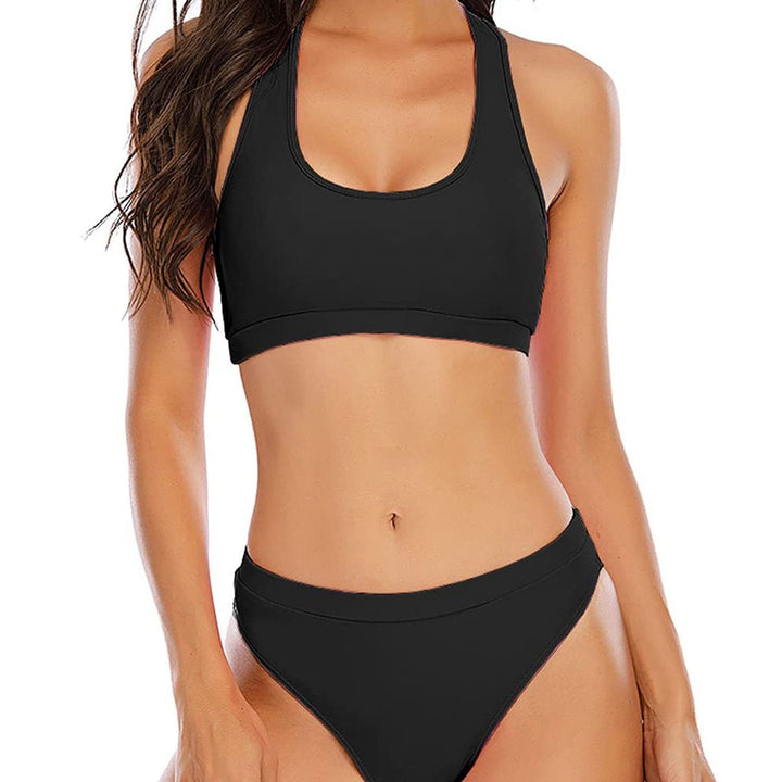 Damen Sportlicher Bikini mit racerback Top und hohem Hüftschnitt Echo Archiv