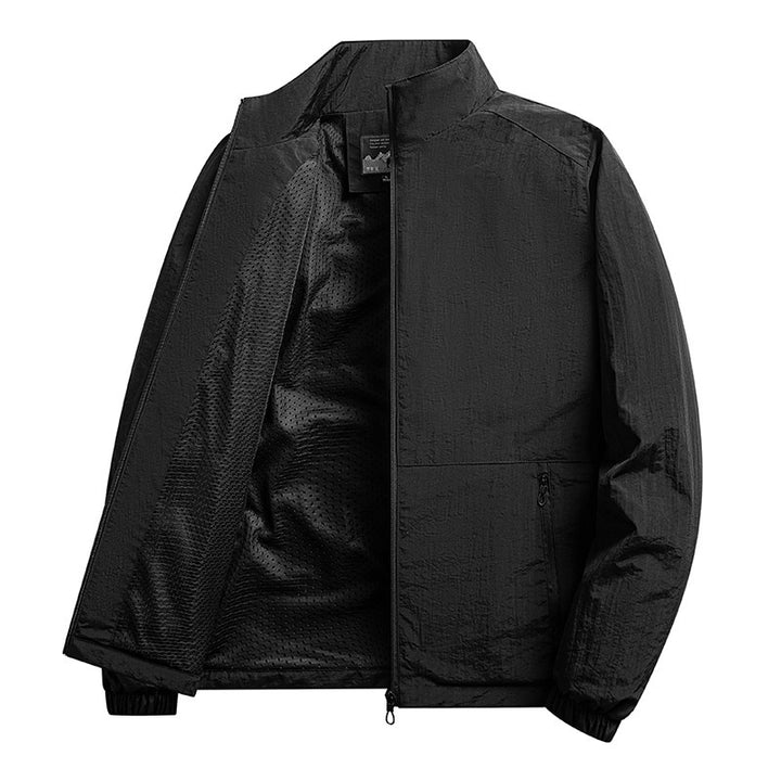 Herren Leichte windabweisende Fleecejacke mit Stehkragen und Reißverschlusstaschen Echo Archiv