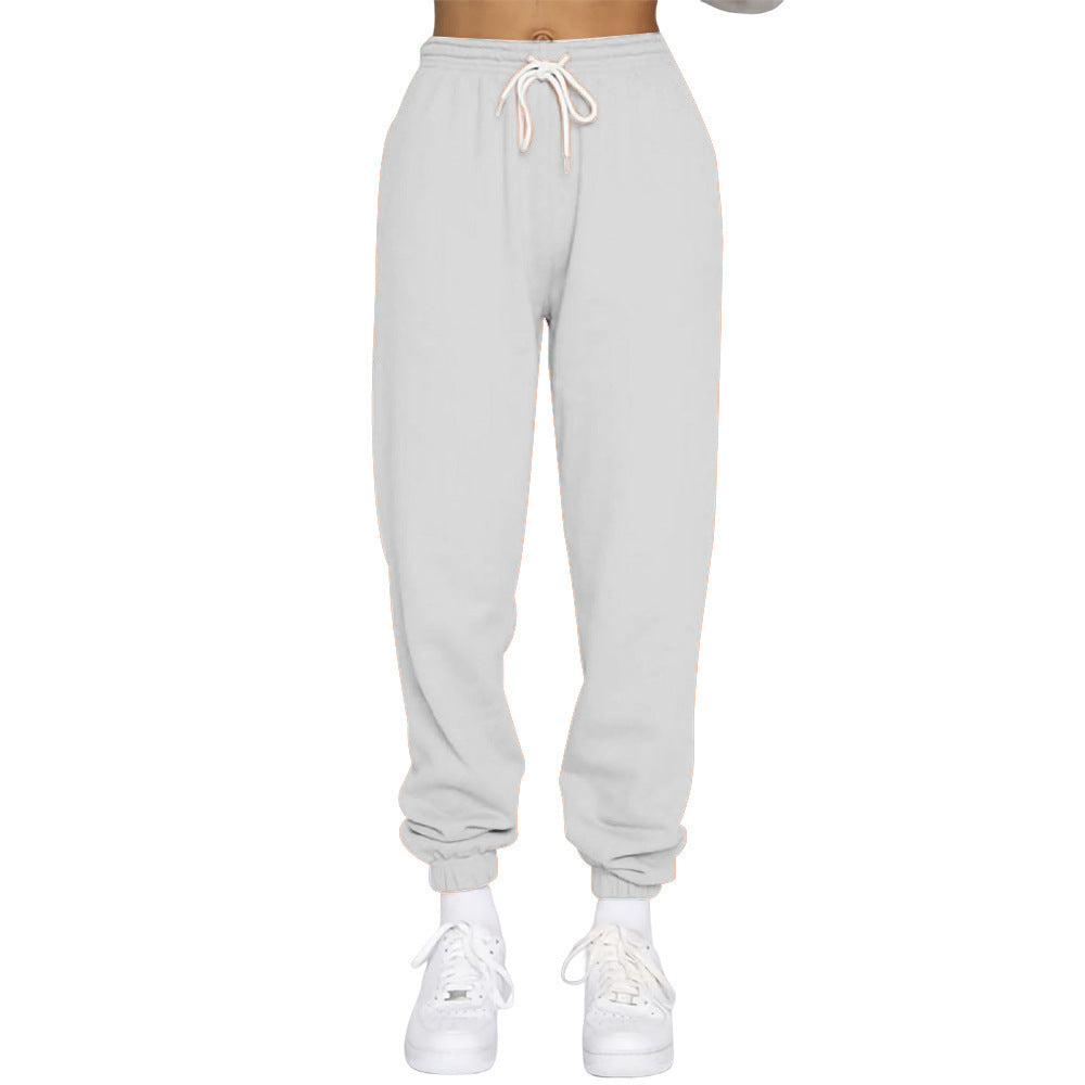 Damen nan High‑Waist Relax-Jogginghose mit elastischem Komfortbund, Kordelzug und gerippten Knöchelbündchen Echo Archiv