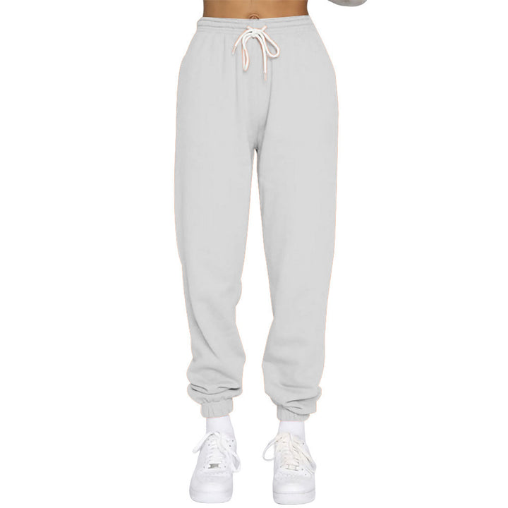 Damen nan High‑Waist Relax-Jogginghose mit elastischem Komfortbund, Kordelzug und gerippten Knöchelbündchen Echo Archiv
