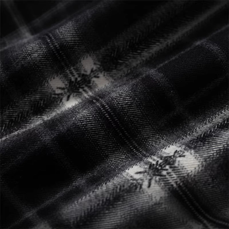 Damen Oversize-Flanellhemd mit asymmetrischem Saum Echoarchiv