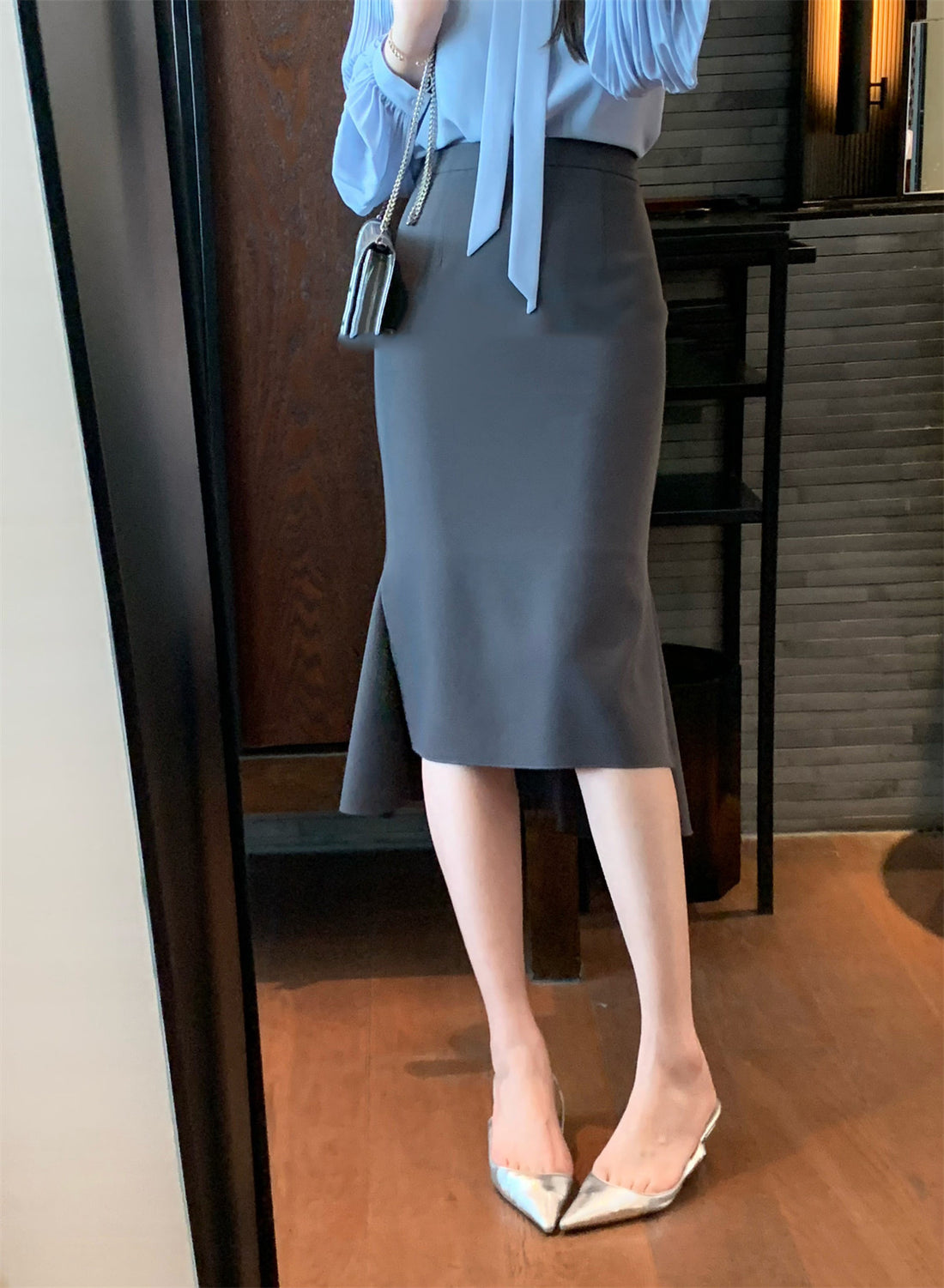 Damen Eleganter, schwingender Faltenrock Echoarchiv