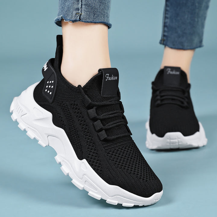 Unisex nan atmungsaktive Strick-Sneaker mit dicker Profilsohle und elastischem Slip-on Echo Archiv