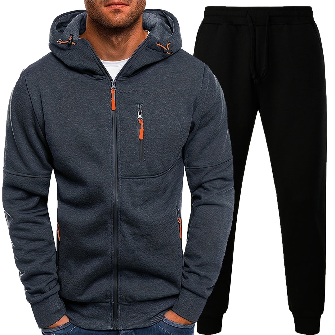 Herren Sportliches Hoodie und Jogginghose Set mit praktischen Taschen Echoarchiv