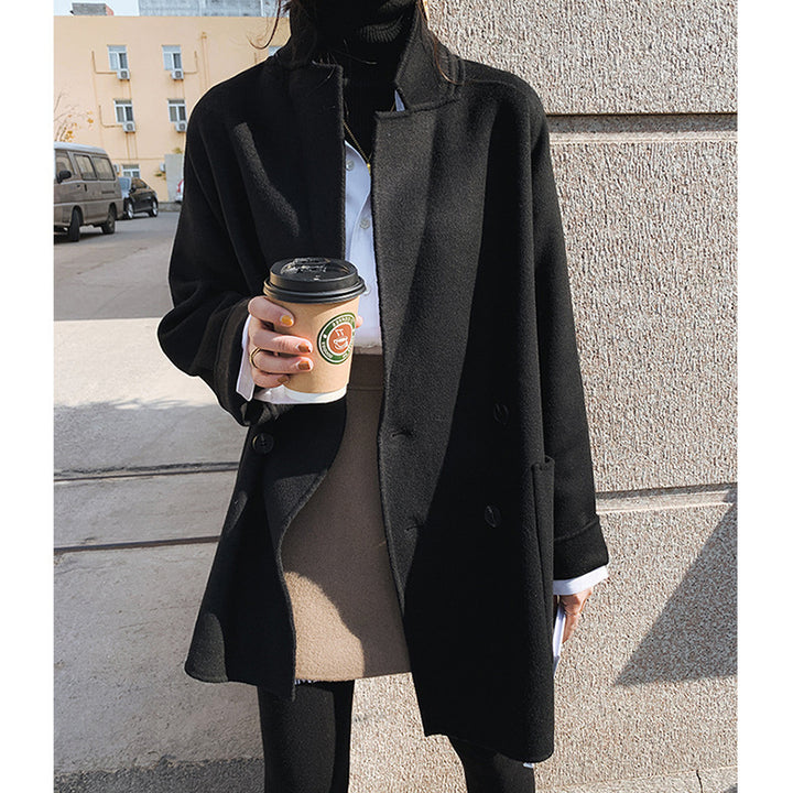 Damen Oversized Mantel mit Taillengürtel Echoarchiv