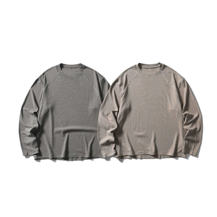 Unisex Oversize Rundhals-Sweatshirt mit Raglannähten und feiner Waffelstruktur Echoarchiv