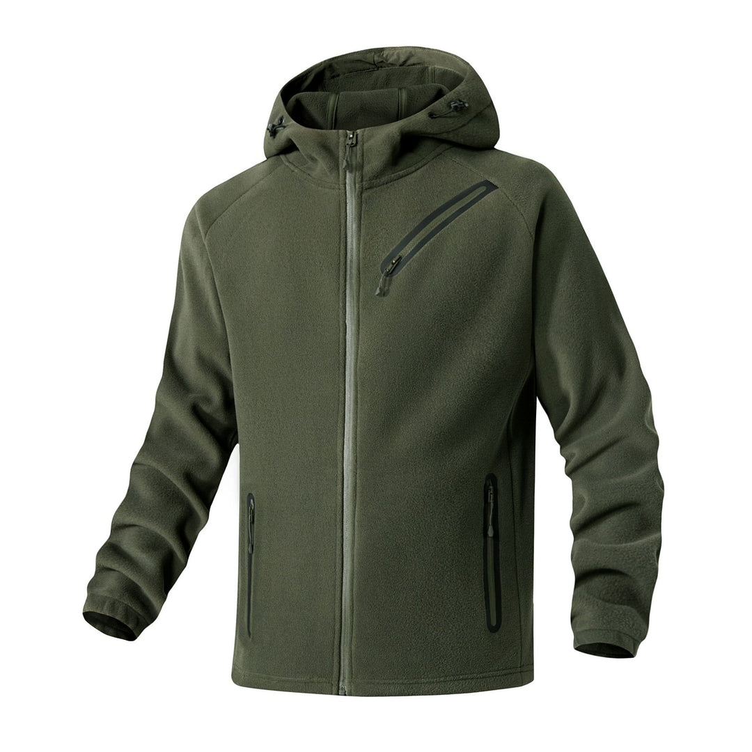 Herren technische Softshell-Fleecejacke mit Kapuze und wasserabweisenden Reißverschlüssen Echo Archiv