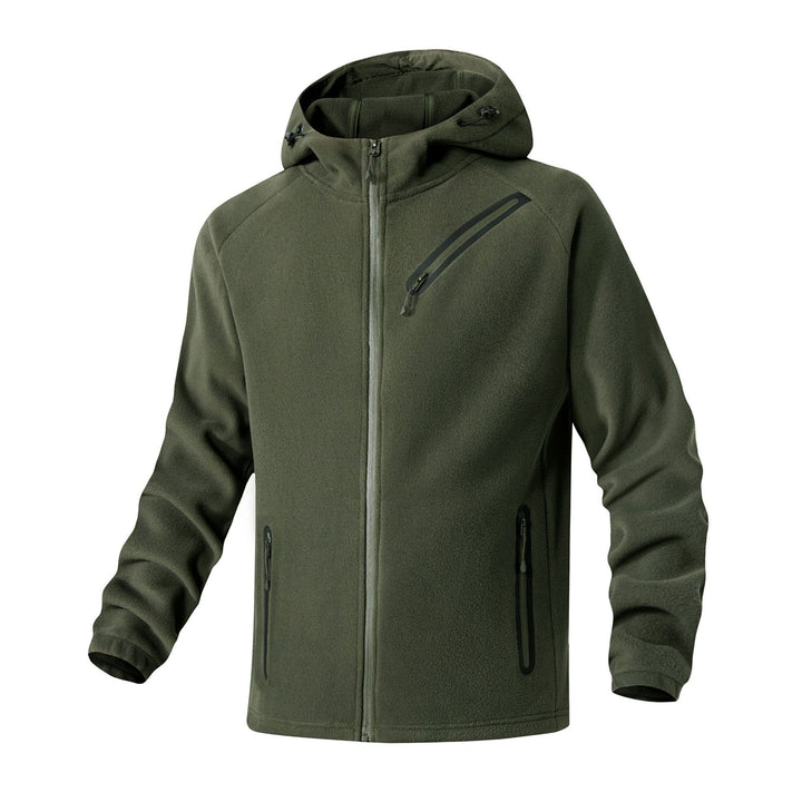 Herren technische Softshell-Fleecejacke mit Kapuze und wasserabweisenden Reißverschlüssen Echo Archiv