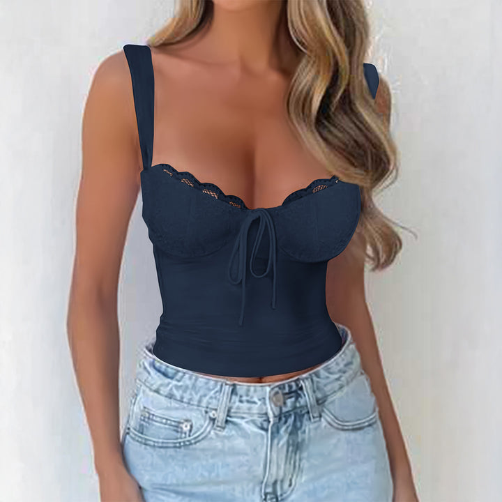 Damen Spitzen Trägertop mit raffiniertem Knoten-Design Echo Archiv