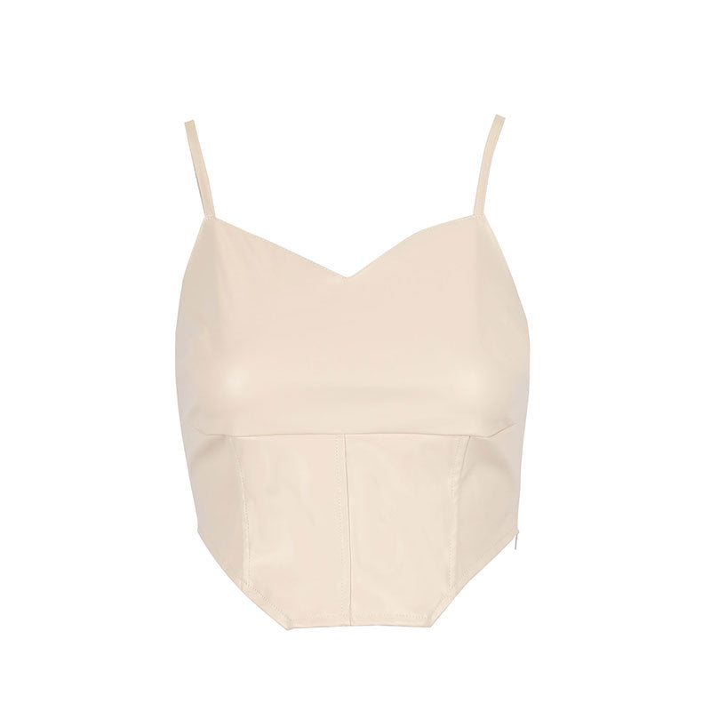 Damen Cropped Top mit elegantem V-Ausschnitt und figurbetonter Passform Echo Archiv