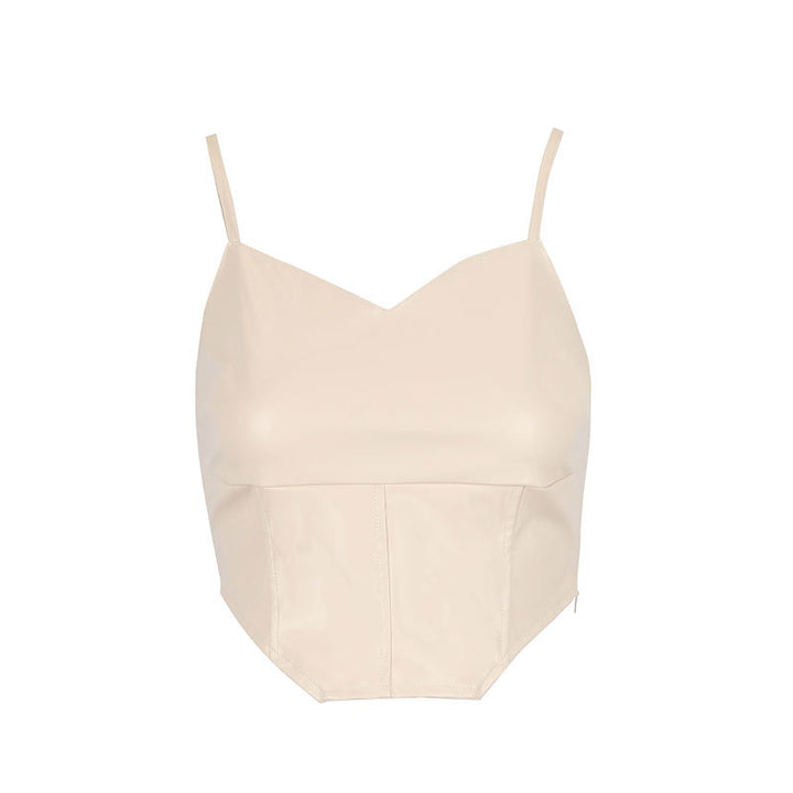 Damen Cropped Top mit elegantem V-Ausschnitt und figurbetonter Passform Echo Archiv