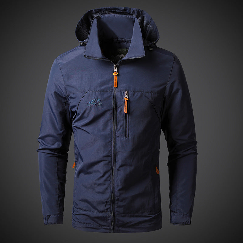 Herren Leichte Outdoor-Jacke mit verstellbarer Kapuze Echo Archiv