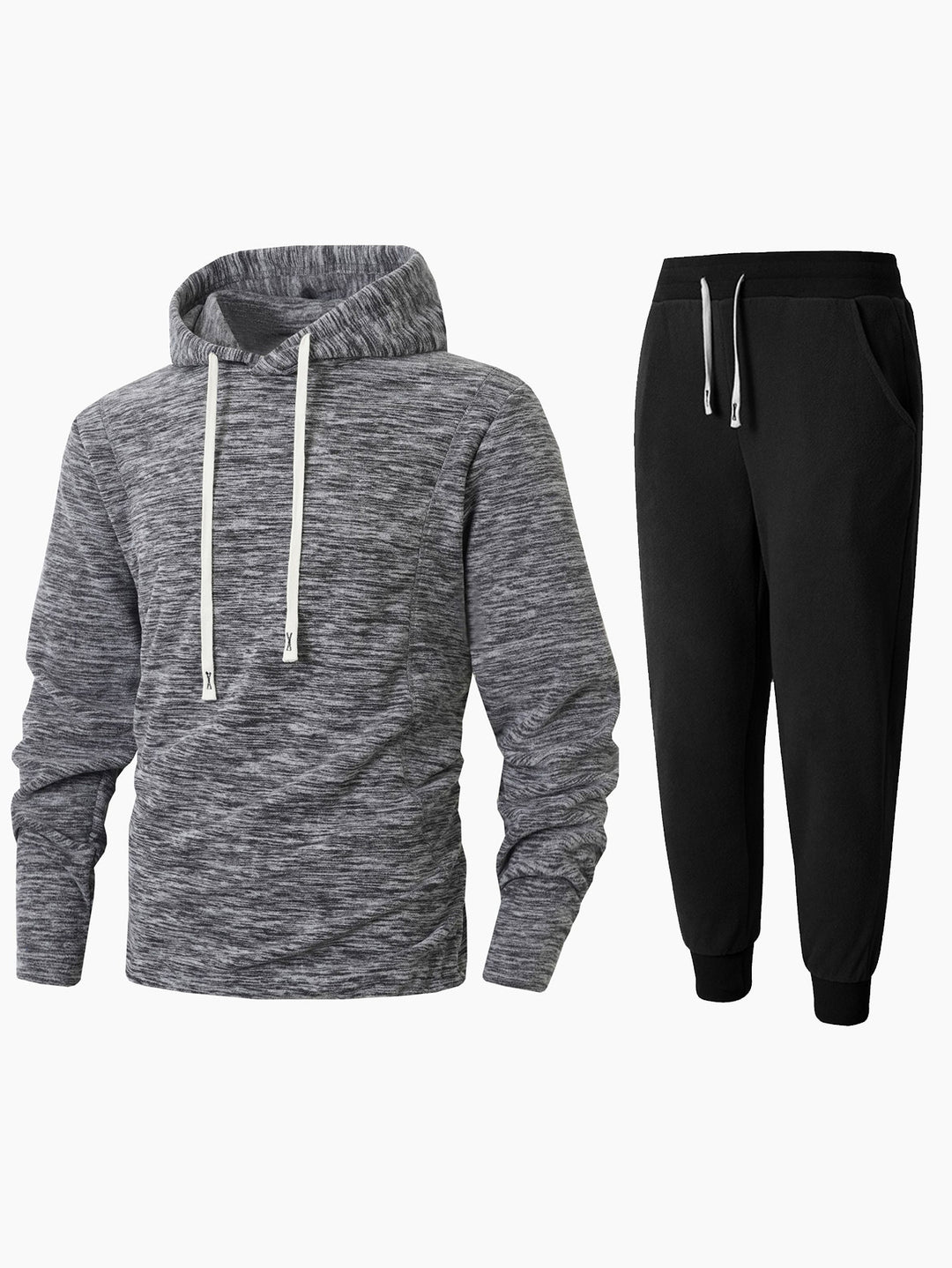 Herren Fleece-Kapuzenpullover und Jogginghose Set Echoarchiv