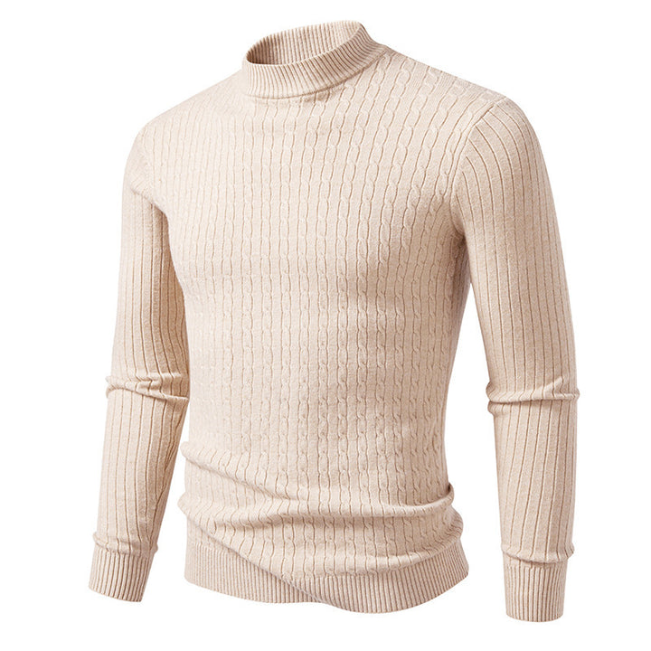 Herren Rollkragenpullover aus strukturiertem Strick Echoarchiv