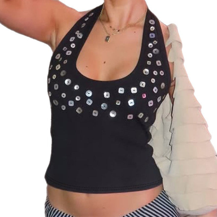 Damen Trendiges Tanktop mit funkelnden Pailletten Echo Archiv