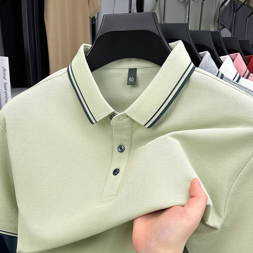 Herren sportliches Poloshirt mit strukturiertem Piqué-Stoff und modernem Kragen Echoarchiv
