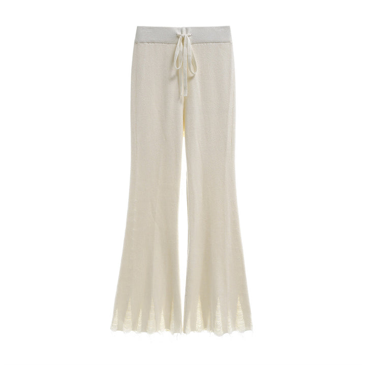 Damen Bequeme und lässige Strickpalazzo-Hose Echo Archiv