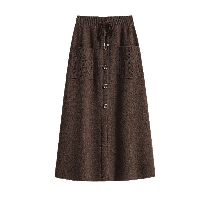 Damen Eleganter Maxirock mit praktischen Taschen Echo Archiv