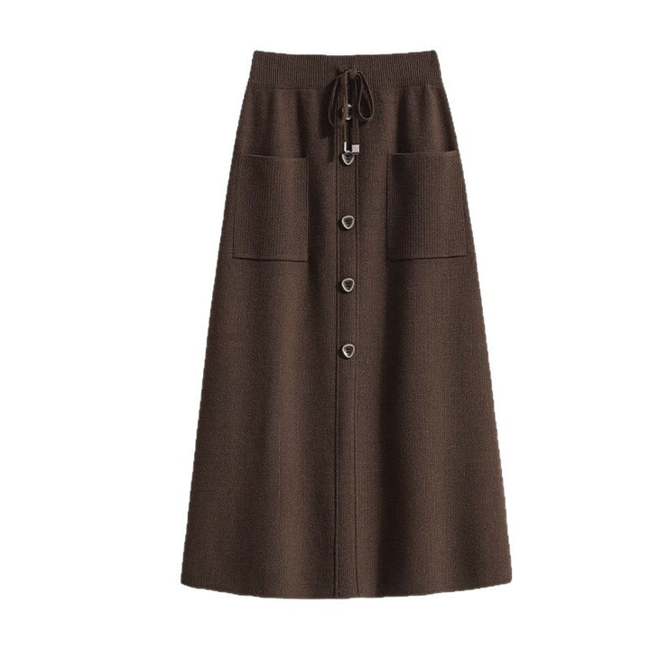 Damen Eleganter Maxirock mit praktischen Taschen Echo Archiv