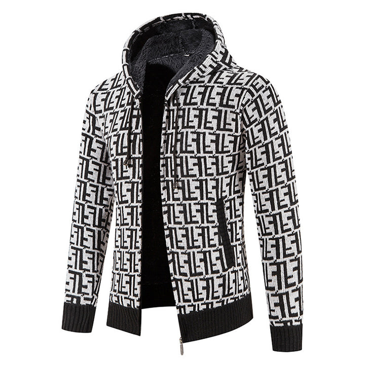 Herren modische Strickjacke mit hochgeschlossenem Kragen Echoarchiv