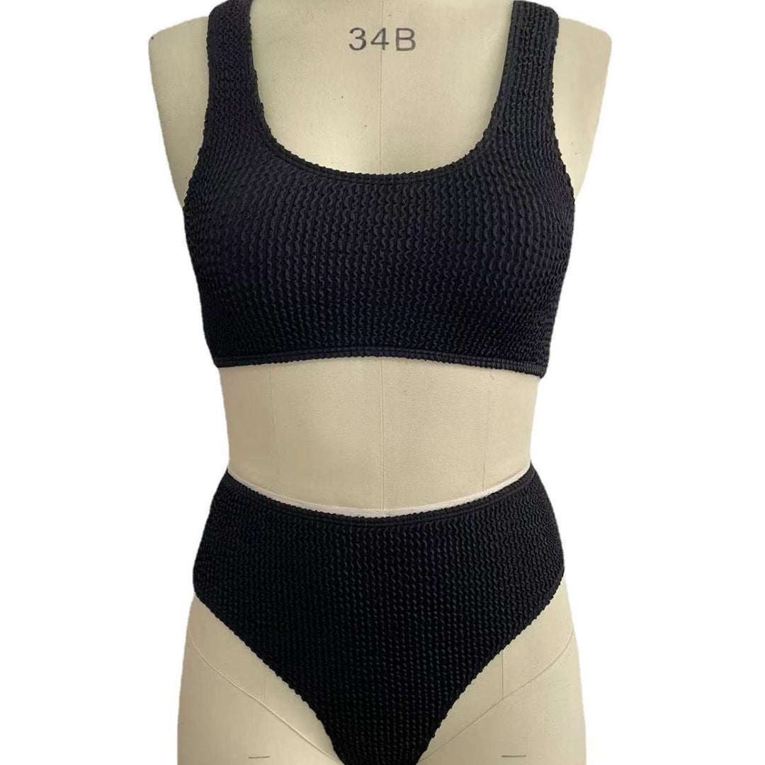 Damen High-Waist Bikini-Set mit modischem Rippstrick Echo Archiv