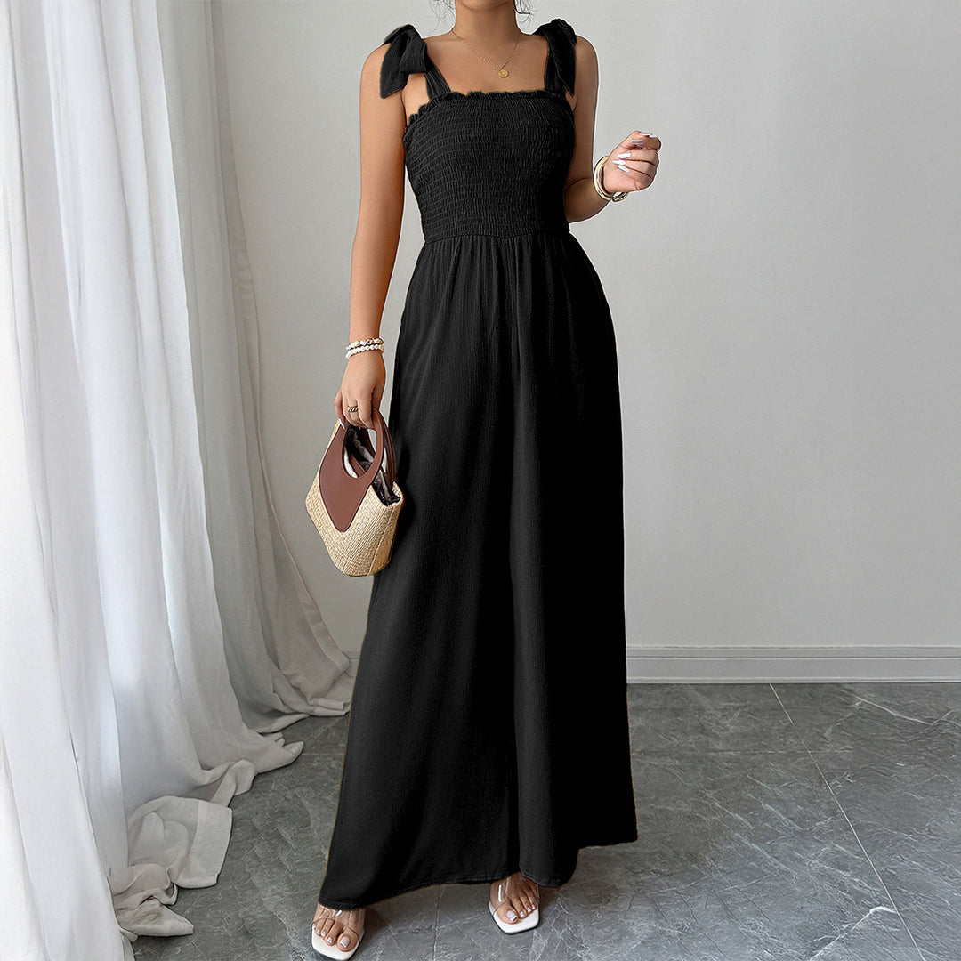 Damen Maxi-Kleid mit raffiniertem Rüschendesign und elastischem Oberteil Echo Archiv