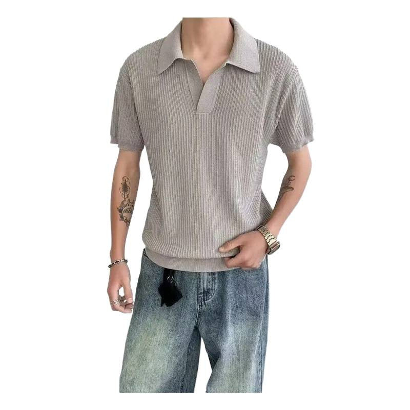 Herren Elegantes Poloshirt mit strukturiertem Design Echo Archiv