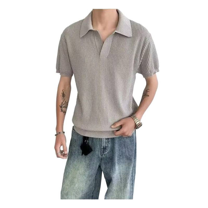 Herren Elegantes Poloshirt mit strukturiertem Design Echo Archiv