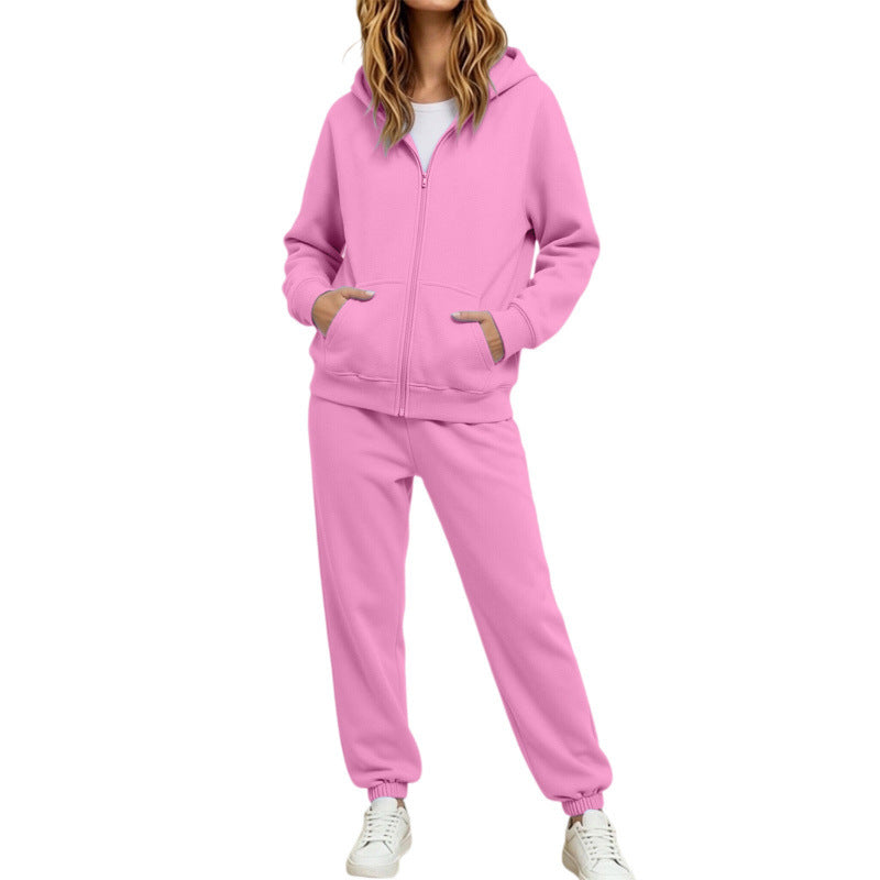 Damen Komfortabler Kapuzenpullover und Jogginghose Set Echoarchiv