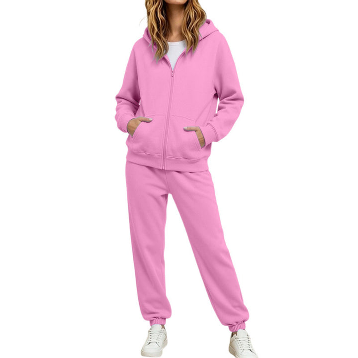 Damen Komfortabler Kapuzenpullover und Jogginghose Set Echoarchiv