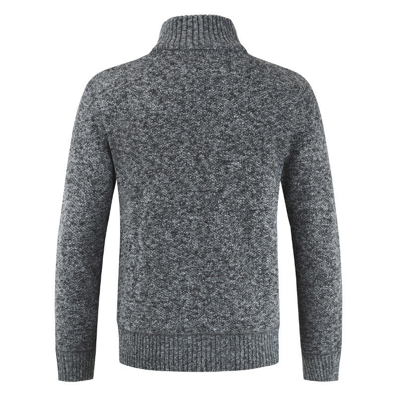 Herren Strickjacke mit hohem Kragen und seitlichen Taschen Echoarchiv