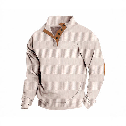 Herren modischer Pullover mit strukturiertem Kragen Echoarchiv