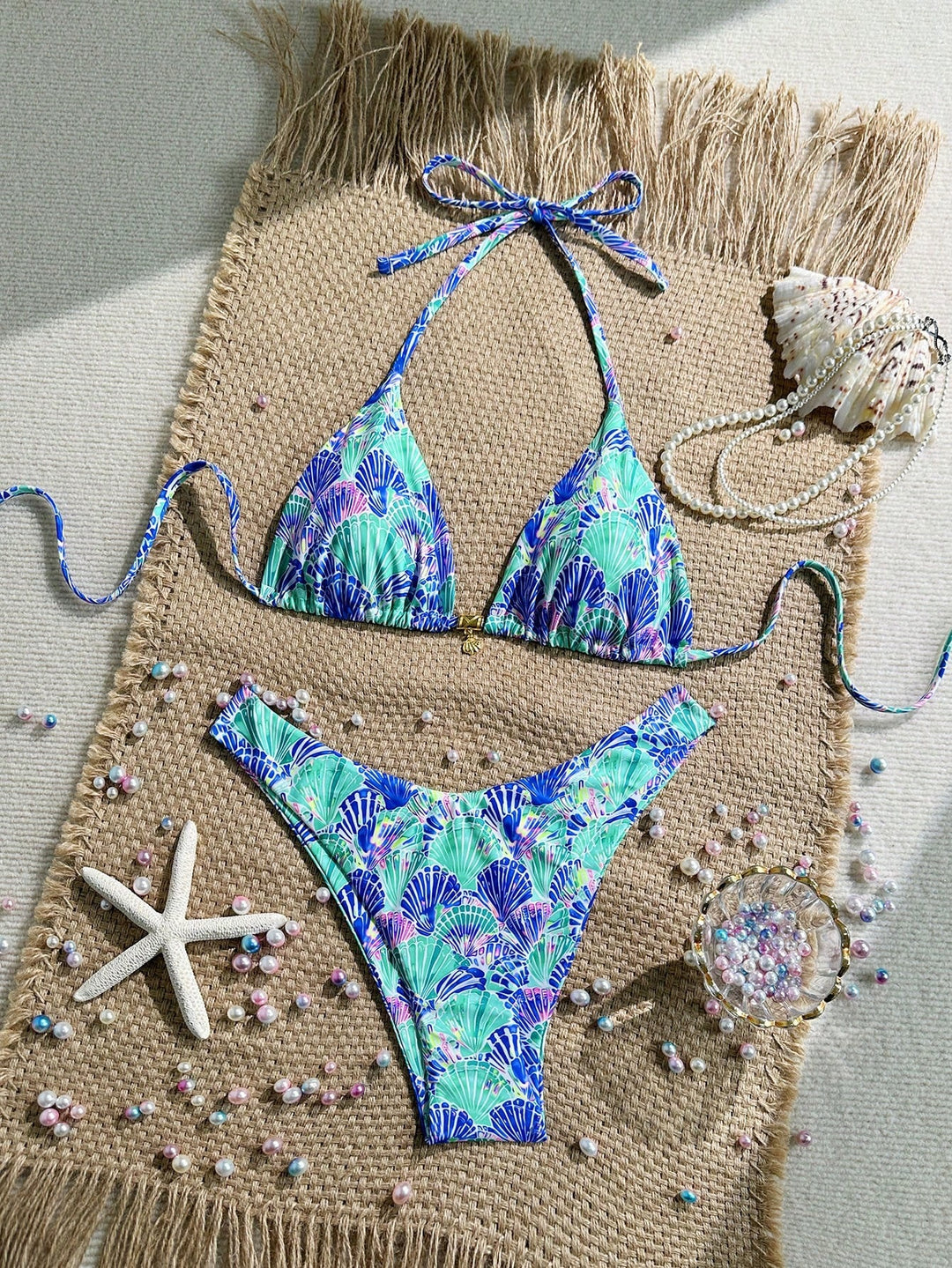 Damen Triangel-Bikini mit floralen Mustern Echo Archiv