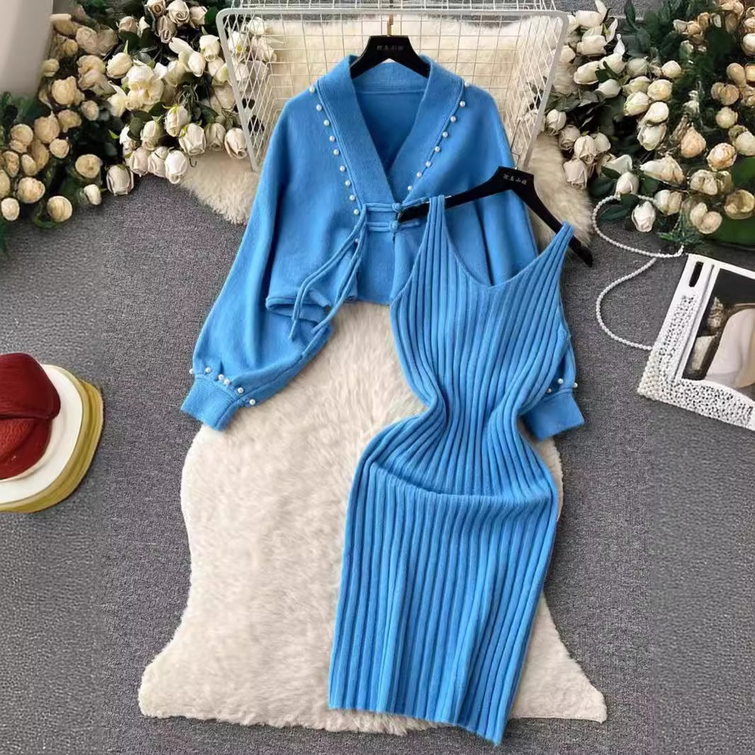 Damen Elegantes Strickset mit Rib-Design Echo Archiv