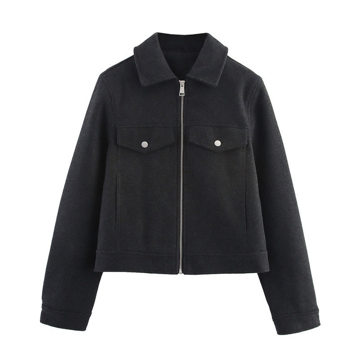 Damen Leichte wattierte Windjacke mit Stehkragen und Polka‑Dot‑Print Echo Archiv