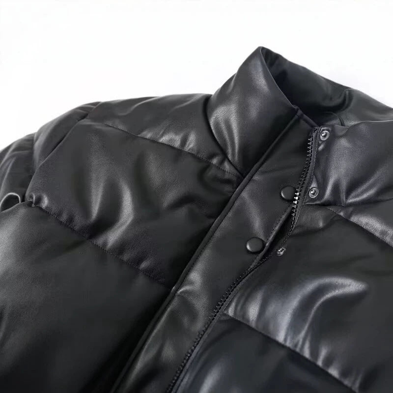 Damen Kurze wattierte Blousonjacke im Boxy-Look mit Stehkragen und elastischem Saum Echoarchiv