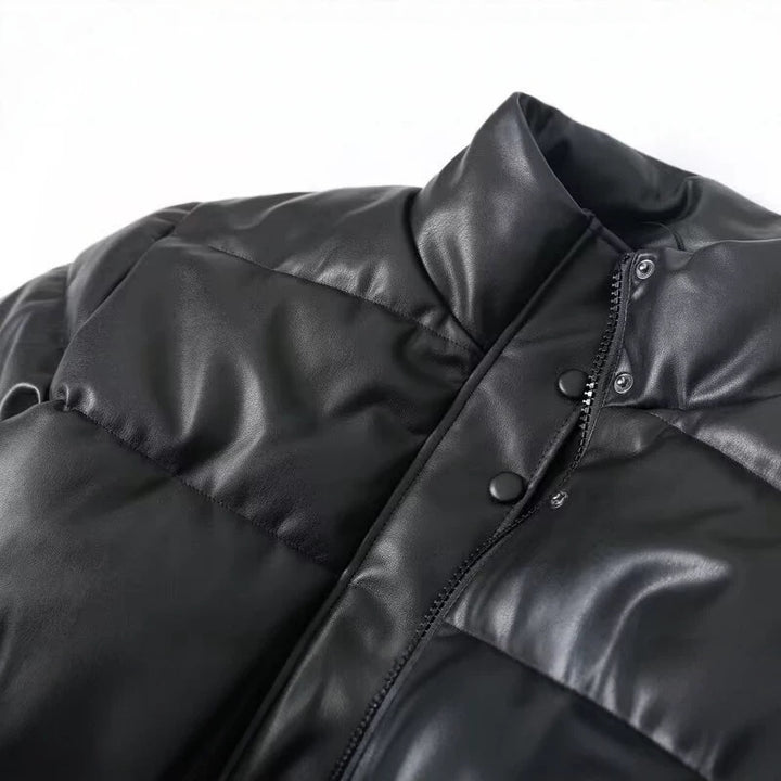 Damen Kurze wattierte Blousonjacke im Boxy-Look mit Stehkragen und elastischem Saum Echoarchiv