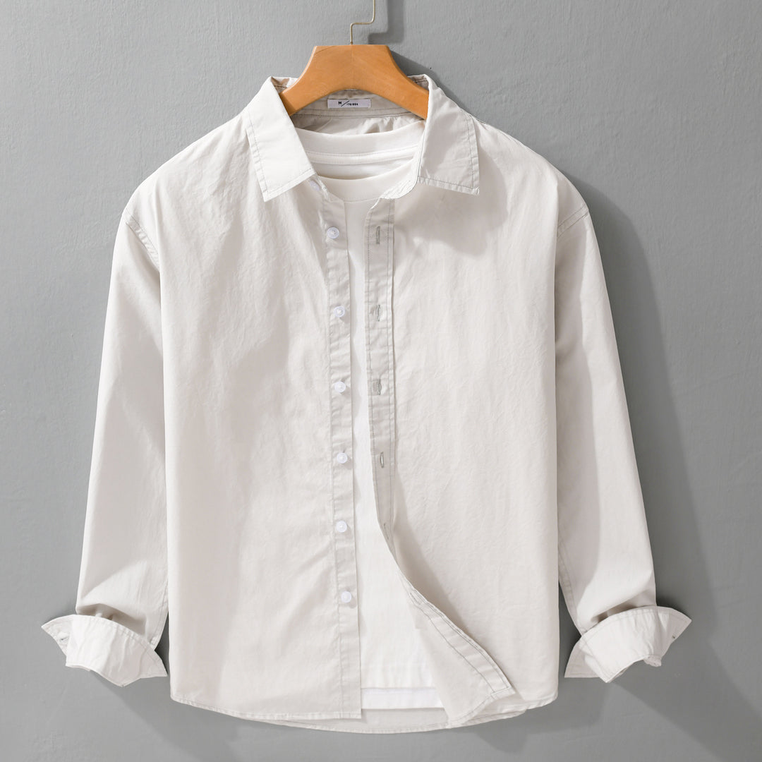 Herren Lässiges Layering-Hemd mit integriertem T-Shirt-Einsatz Echoarchiv